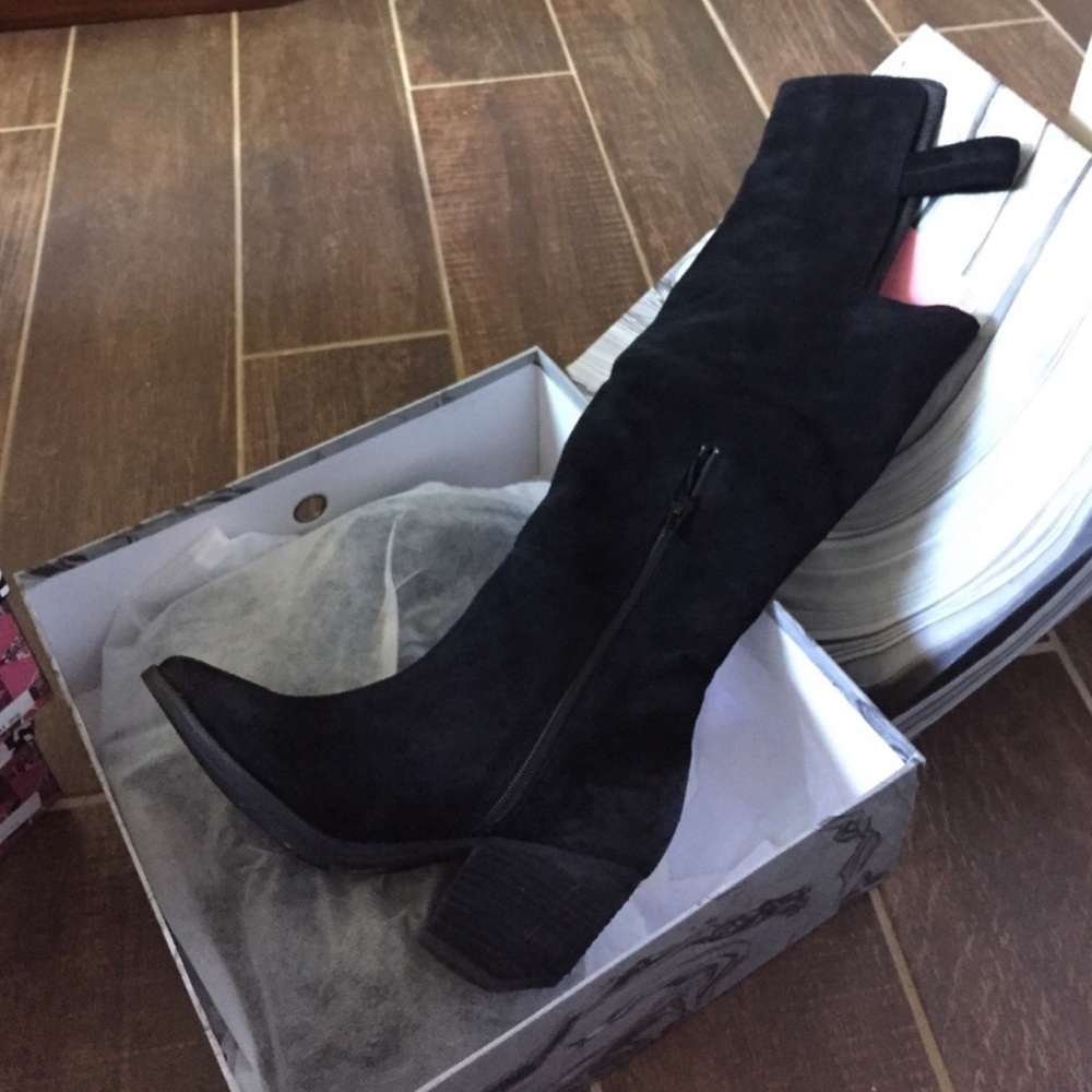 Jeffrey Campbell suede knee high boots
